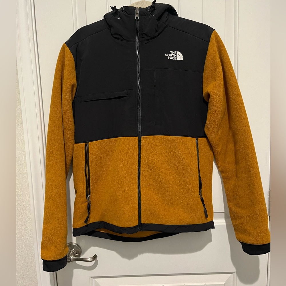The North Face Black and Gold Fleece Jacket